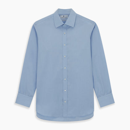 Light Blue End-on-End Shirt with T&A Collar and 3-Button Cuffs Image 5