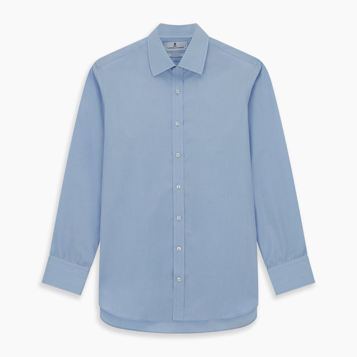 Light Blue End-on-End Shirt with T&A Collar and 3-Button Cuffs Image 5