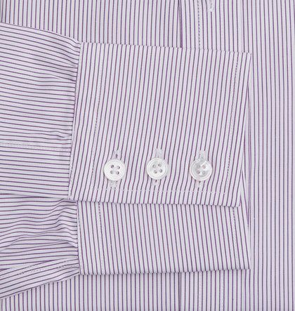 Purple Pinstripe Mayfair Shirt Image 2