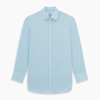 Blue Cotton Cashmere Mayfair Shirt Image 6