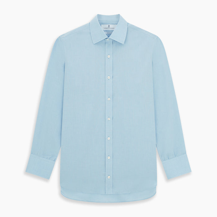 Blue Cotton Cashmere Mayfair Shirt Image 6