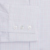 View 3 of product The Turnbull & Asser Red and Blue Tattersall Check Mayfair Shirt features long sleeves, cotton poplin fabric, a pointed collar, and buttoned cuffs, displayed flat on a white background.