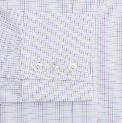 Red and Blue Tattersall Check Mayfair Shirt Image 2