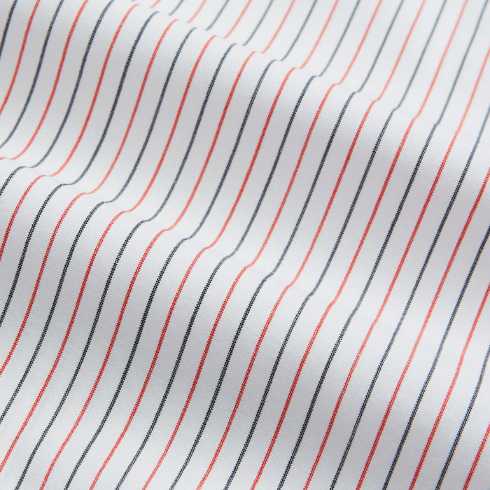 Red and Navy Pinstripe Mayfair Shirt Image 4