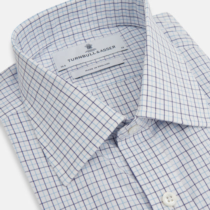 Blue Double Graph Check Mayfair Shirt Image 1