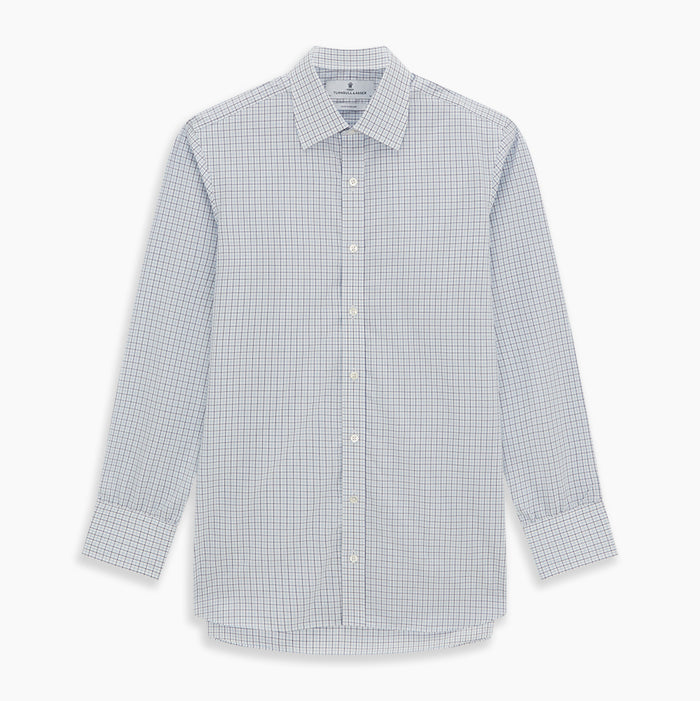 Blue Double Graph Check Mayfair Shirt Image 5