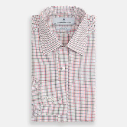 Red and Navy Graph Check Mayfair Shirt Image 3