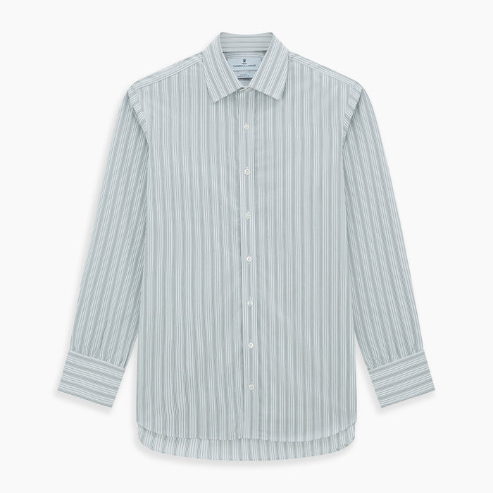 Grey Fine Track Stripe Mayfair Shirt Image 6