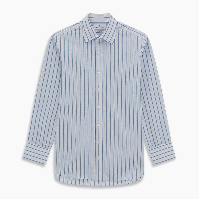 Blue Multi Track Stripe Mayfair Shirt Image 5