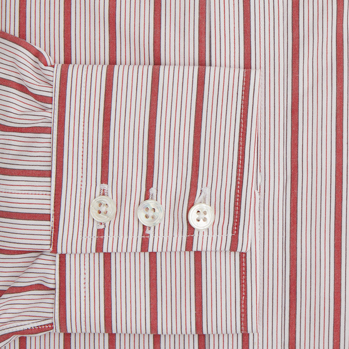 Red Multi Track Stripe Mayfair Shirt Image 2