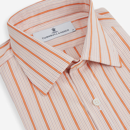 Orange Graph Overlay Check Mayfair Shirt Image 1