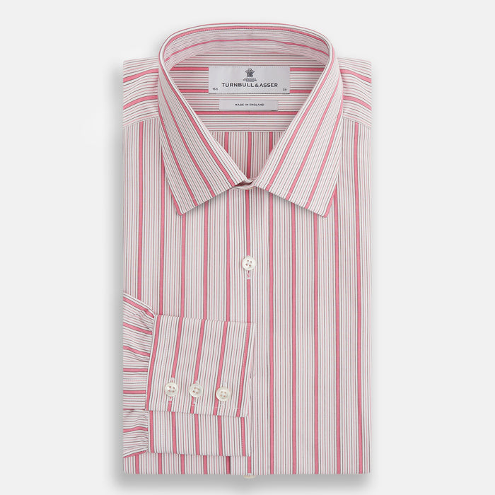 Pink Multi Track Stripe Mayfair Shirt Image 3