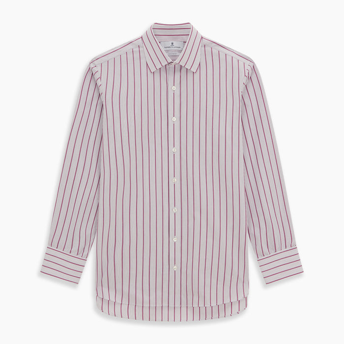 Purple Multi Track Stripe Mayfair Shirt Image 5