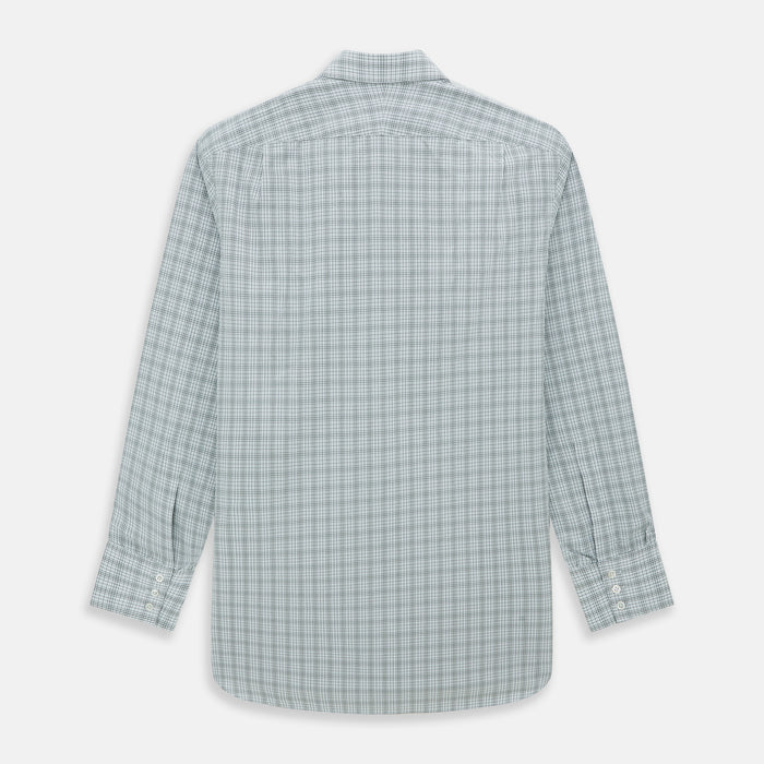 Grey Fine Multi Graph Check Mayfair Shirt Image 5