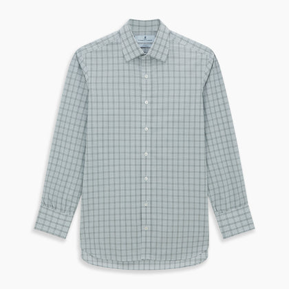 Grey Fine Multi Graph Check Mayfair Shirt Image 6