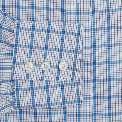 Blue Graph Overlay Check Mayfair Shirt Image 2