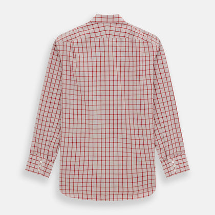 Red Graph Overlay Check Mayfair Shirt Image 4