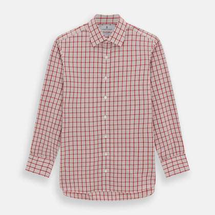 Red Graph Overlay Check Mayfair Shirt