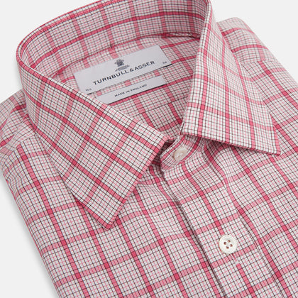 Pink Graph Overlay Check Mayfair Shirt Image 1