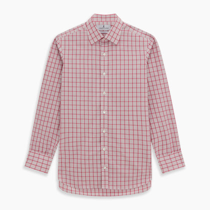 Pink Graph Overlay Check Mayfair Shirt Image 5