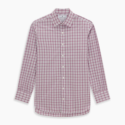 Purple Graph Overlay Check Mayfair Shirt Image 5