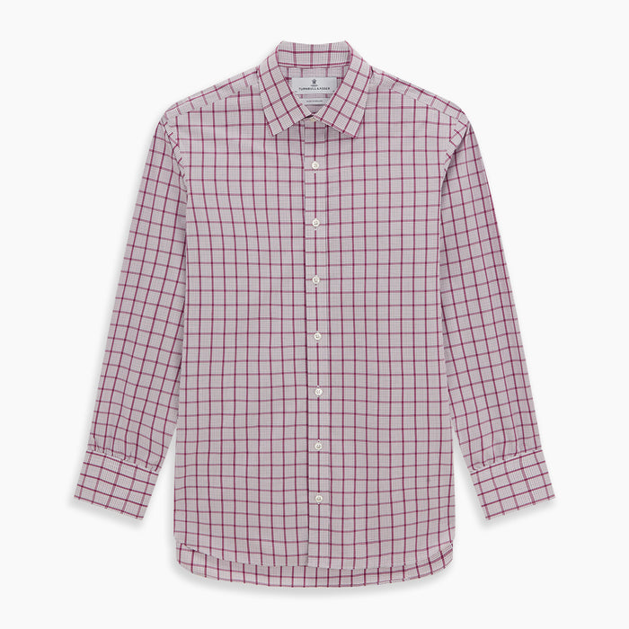 Purple Graph Overlay Check Mayfair Shirt Image 5