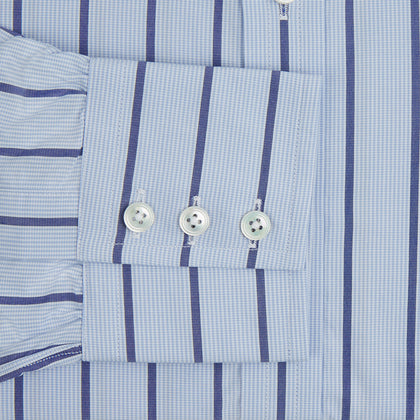 Blue Track Stripe Mayfair Shirt Image 2