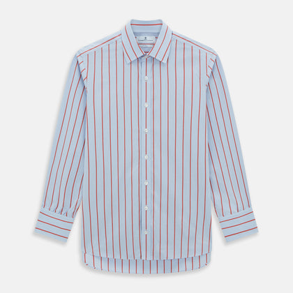 Red Track Stripe Mayfair Shirt