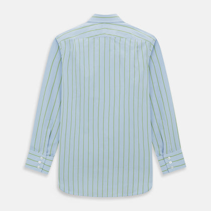 Light Green and Blue Stripe Mayfair Shirt Image 5