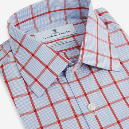 Red Windowpane Check Mayfair Shirt Image 1