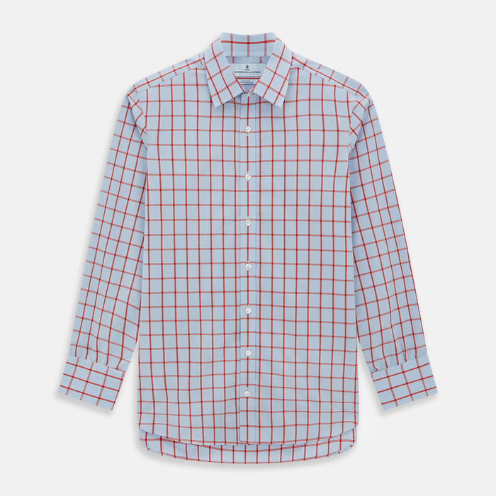 Red Windowpane Check Mayfair Shirt