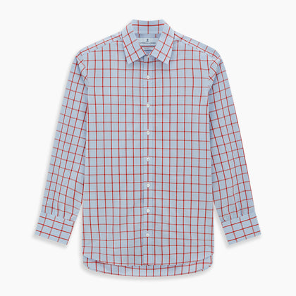 Red Windowpane Check Mayfair Shirt Image 6