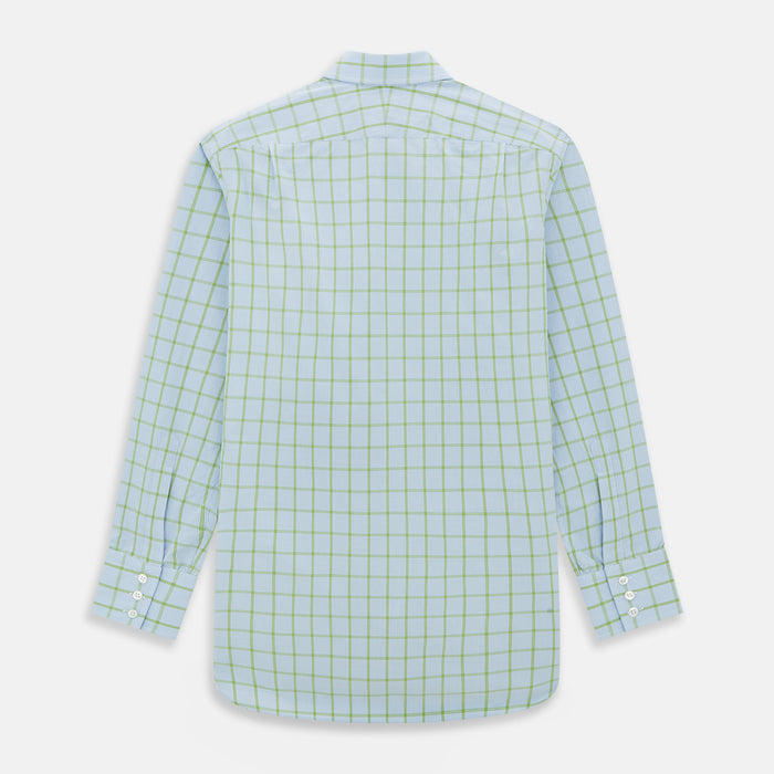 Light Green Windowpane Check Mayfair Shirt Image 5
