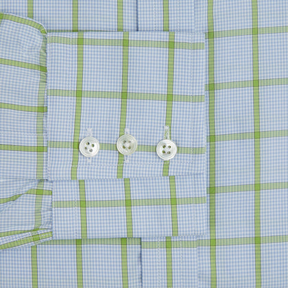 Light Green Windowpane Check Mayfair Shirt Image 2