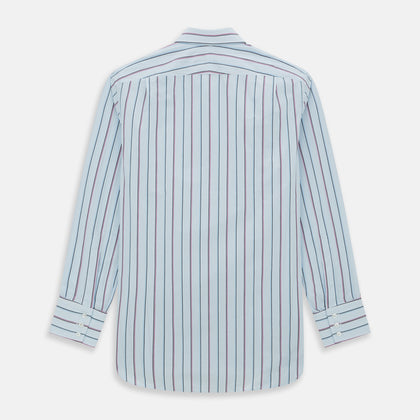 Blue and Pink Shadow Stripe Mayfair Shirt Image 5
