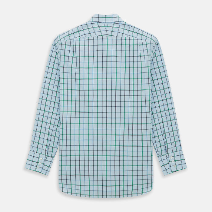 Blue and Green Tattersall Check Mayfair Shirt Image 5