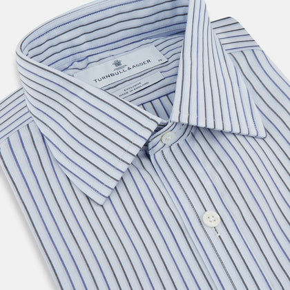Blue Shadow Pinstripe Mayfair Shirt Image 1