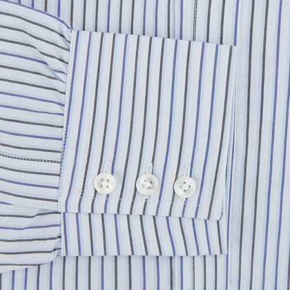 Blue Shadow Pinstripe Mayfair Shirt Image 2