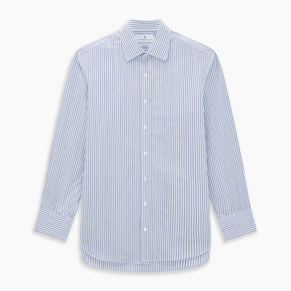 Blue Shadow Pinstripe Mayfair Shirt Image 5