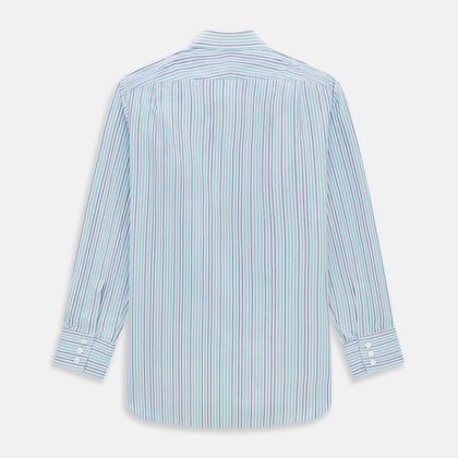 Green and Blue Shadow Pinstripe Mayfair Shirt Image 4