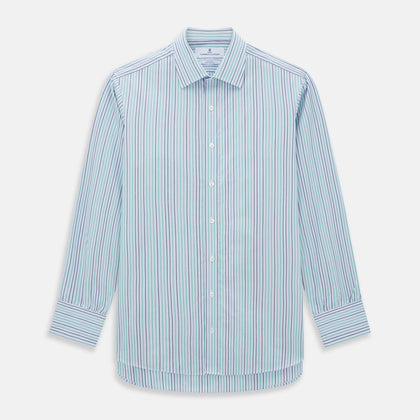 Green and Blue Shadow Pinstripe Mayfair Shirt