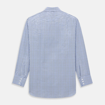 Blue Shadow Check Mayfair Shirt Image 4