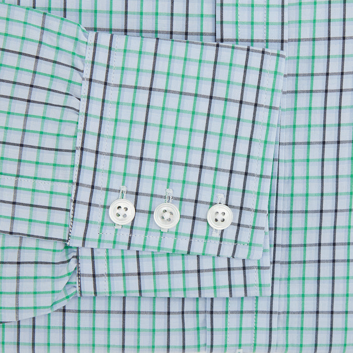 Green and Blue Shadow Check Mayfair Shirt Image 2