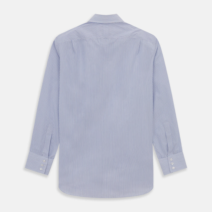 Light Blue Track Stripe Mayfair Shirt Image 4