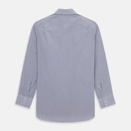 Dark Blue Track Stripe Mayfair Shirt Image 4