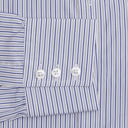 Dark Blue Track Stripe Mayfair Shirt Image 2