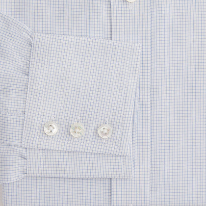 Blue Fine Graph Check Mayfair Shirt Image 2