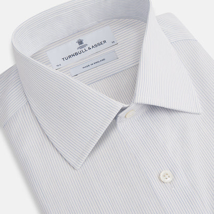 Blue Pencil Stripe Mayfair Shirt Image 1