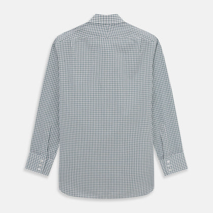 Dark Green Tattersall Check Mayfair Shirt Image 4