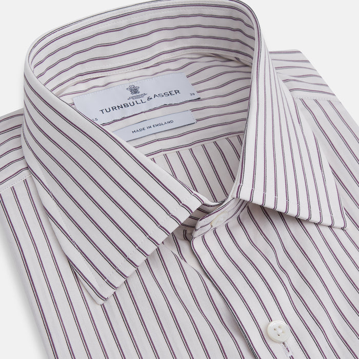 Purple Track Stripe Mayfair Shirt Image 1